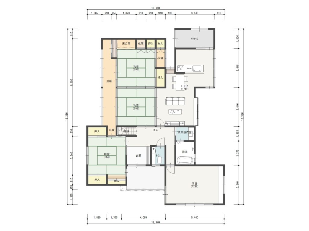 小松市吉竹町　 2階建 ６ＬＤＫ